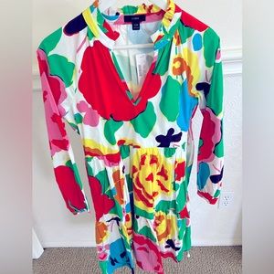 J Crew long sleeve cotton mini dress